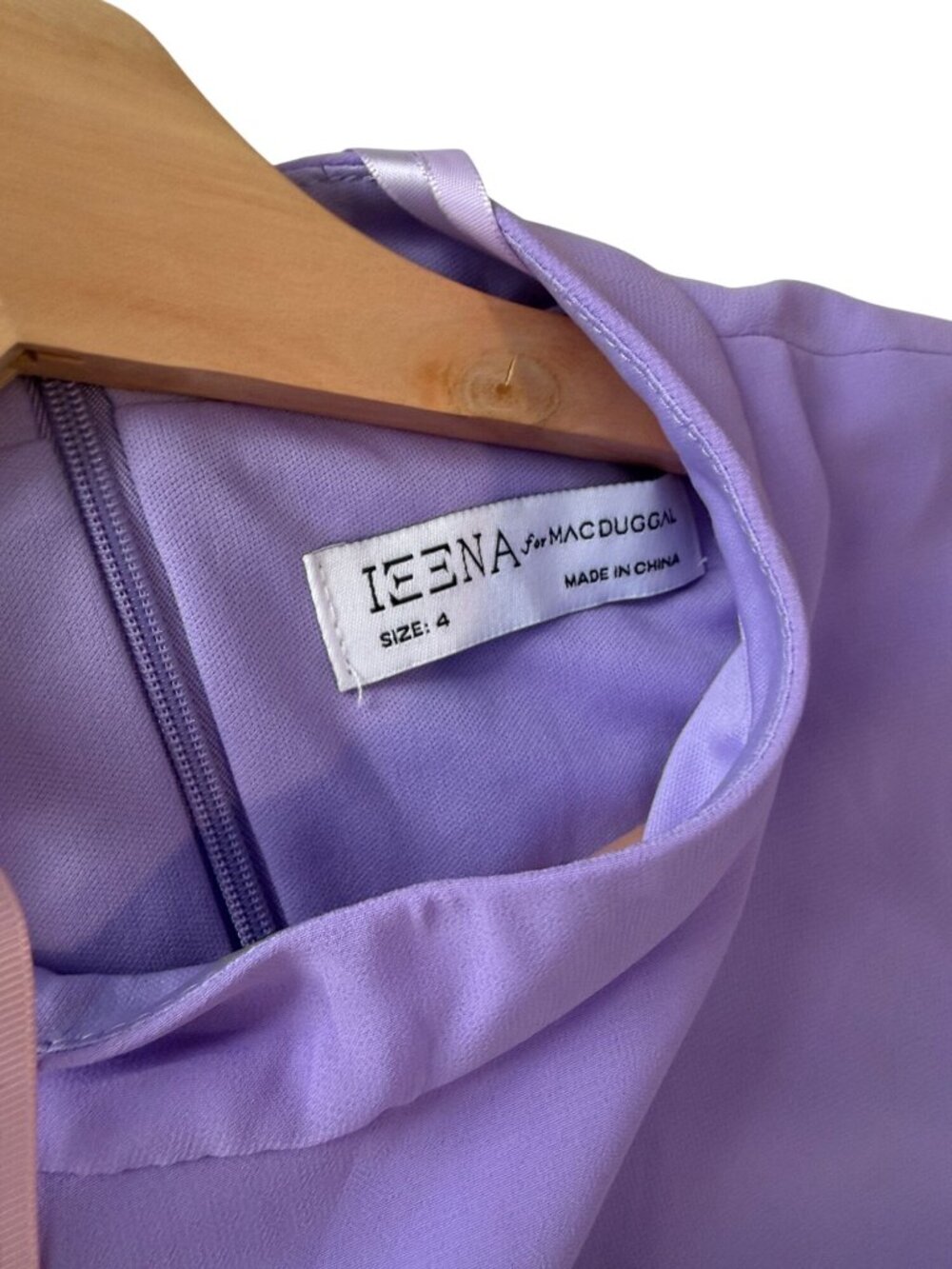 Mac Duggal Lilac Sheer Sleeves Feather Trim Cocktail Dress 11439 Dress Size 4 NW - Picture 9 of 11